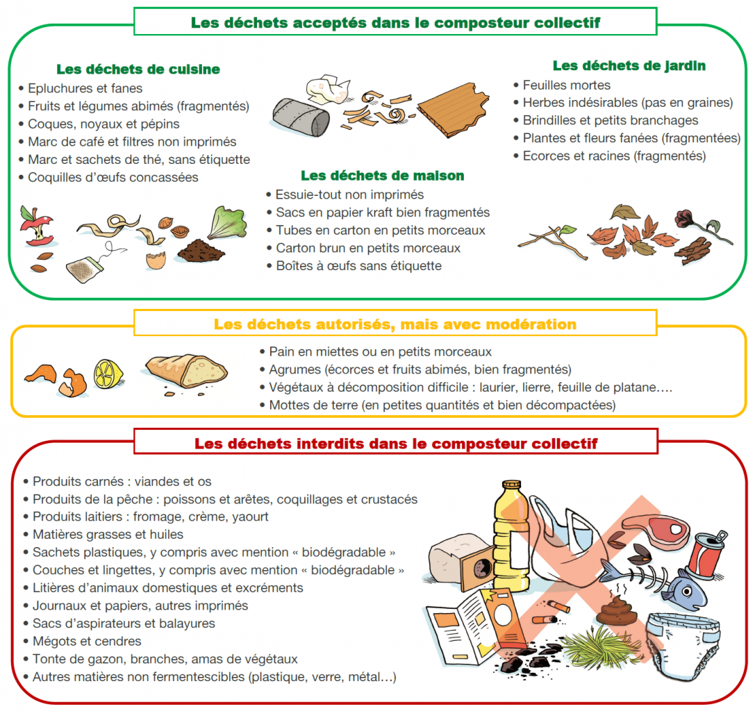 Que peut-on mettre et ne pas mettre dans son bac à compost?